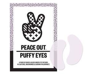 Peace Out Puffy Eyes Biocellulose Under-Eye Patches - 6 Pairs
